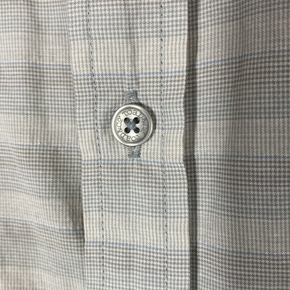 Toad & Co Men's Wonderer Shirt Sleeve Striped Gray Shirt size XXL - Picture 8 of 9